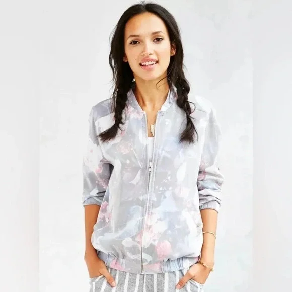 OBEY Maven Floral Bomber Lightweight Jacket - size S - Picture 3 of 10